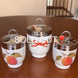 ロイヤルウースター(Royal Worcester)の【美品】ロイヤルウースター★エッグコドラー★3個　②(食器)