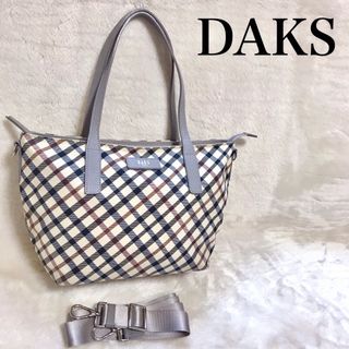 ダックス(DAKS)の美品 DAKS チェック 2way トートバッグ ショルダーバッグ マルチカラー(トートバッグ)