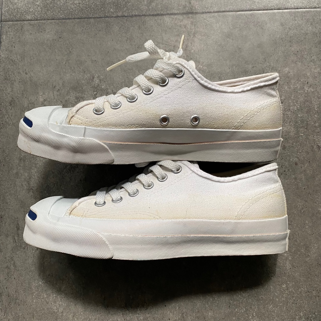 CONVERSE(コンバース)の90s コンバース ジャックパーセル USA製 ホワイト キャンバス レディースの靴/シューズ(スニーカー)の商品写真