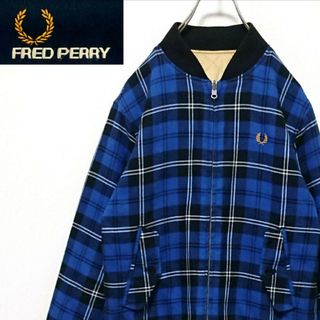 美品 FRED PERRY ワンポイントロゴ刺繍 ブルゾン ジャンパー