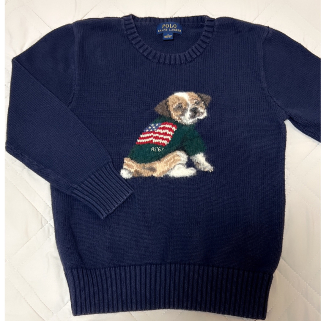 Ralph Lauren(ラルフローレン)のラルフローレン コットンセーター ネイビー  ジャガードニット 国内百貨店購入品 キッズ/ベビー/マタニティのキッズ服男の子用(90cm~)(ニット)の商品写真