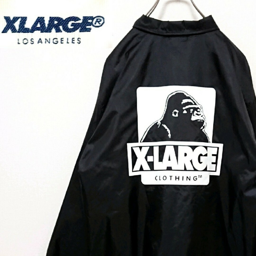 xlarge エクストララージ 裏ボア コーチ ジャケット M 両面 刺繍 ロゴ