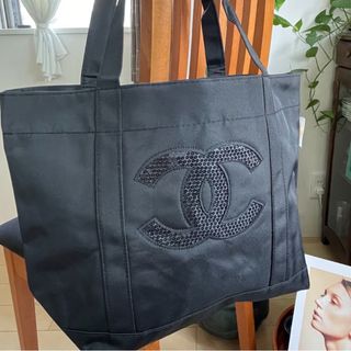 シャネルCHANEL＊紺布製トートバッグ＊綺麗め