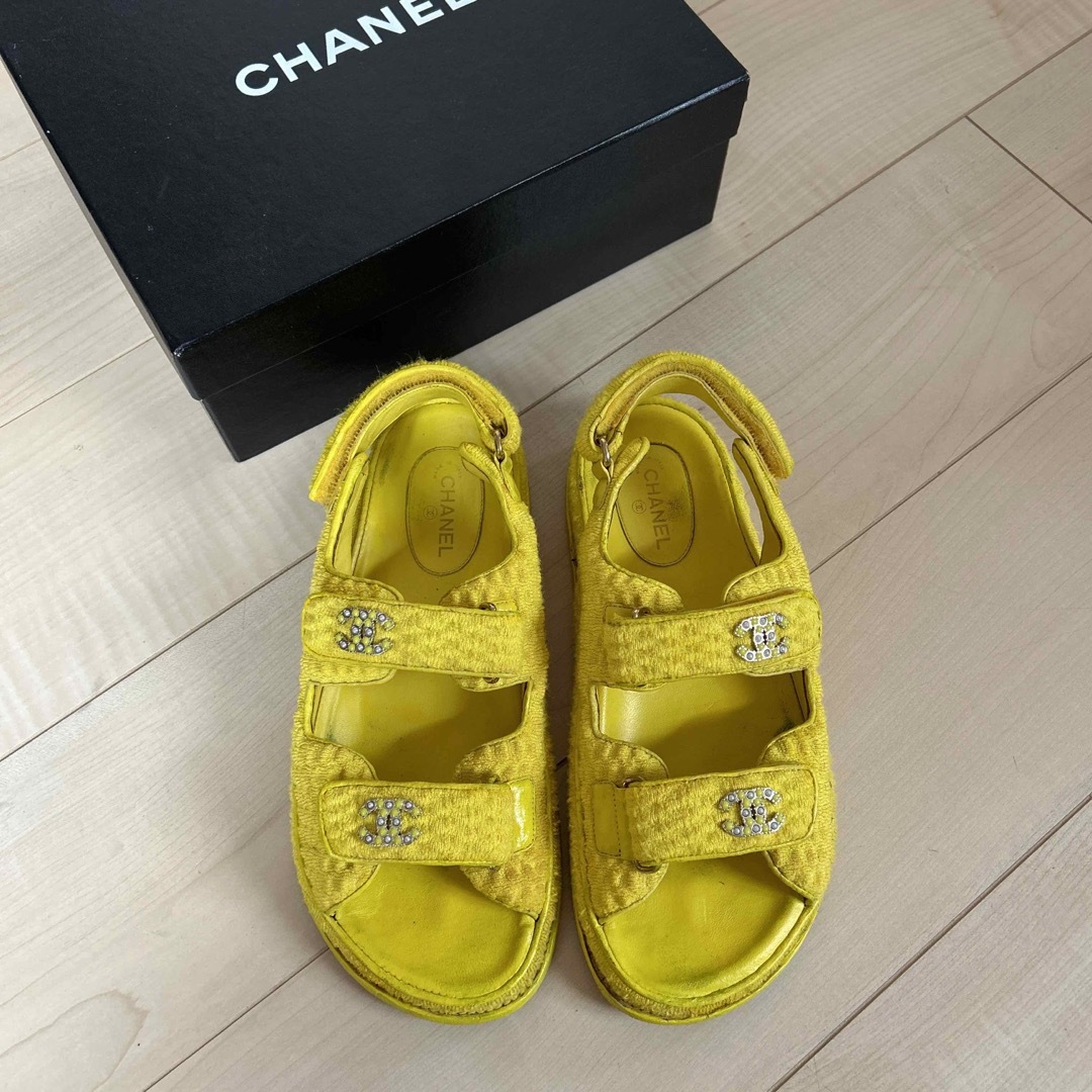 CHANEL シャネル スポーツサンダル サイズ38 C | フリマアプリ ラクマ