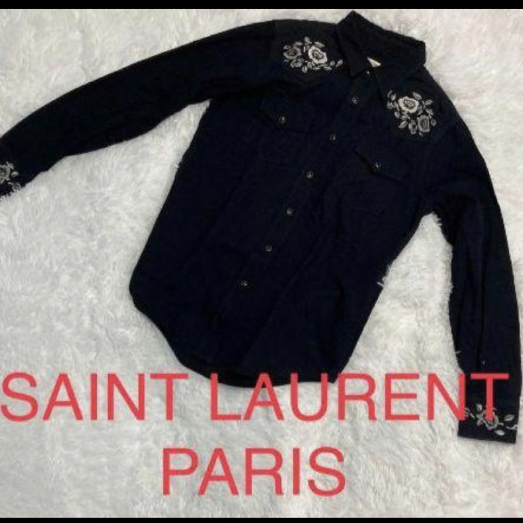 SAINT LAURENT 刺繍ウエスタンシャツ　新品未使用　長袖シャツ