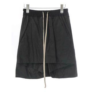 Rick Owens リックオウエンス Peached Lambskin Boxer RP01C5316-LLP ドローストリング ショートパンツ ブラック レディース