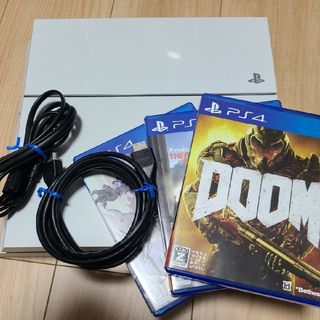 プレイステーション4(PlayStation4)の【動作確認済】PlayStation4 CUH-1100　ソフト3本セット(家庭用ゲーム機本体)