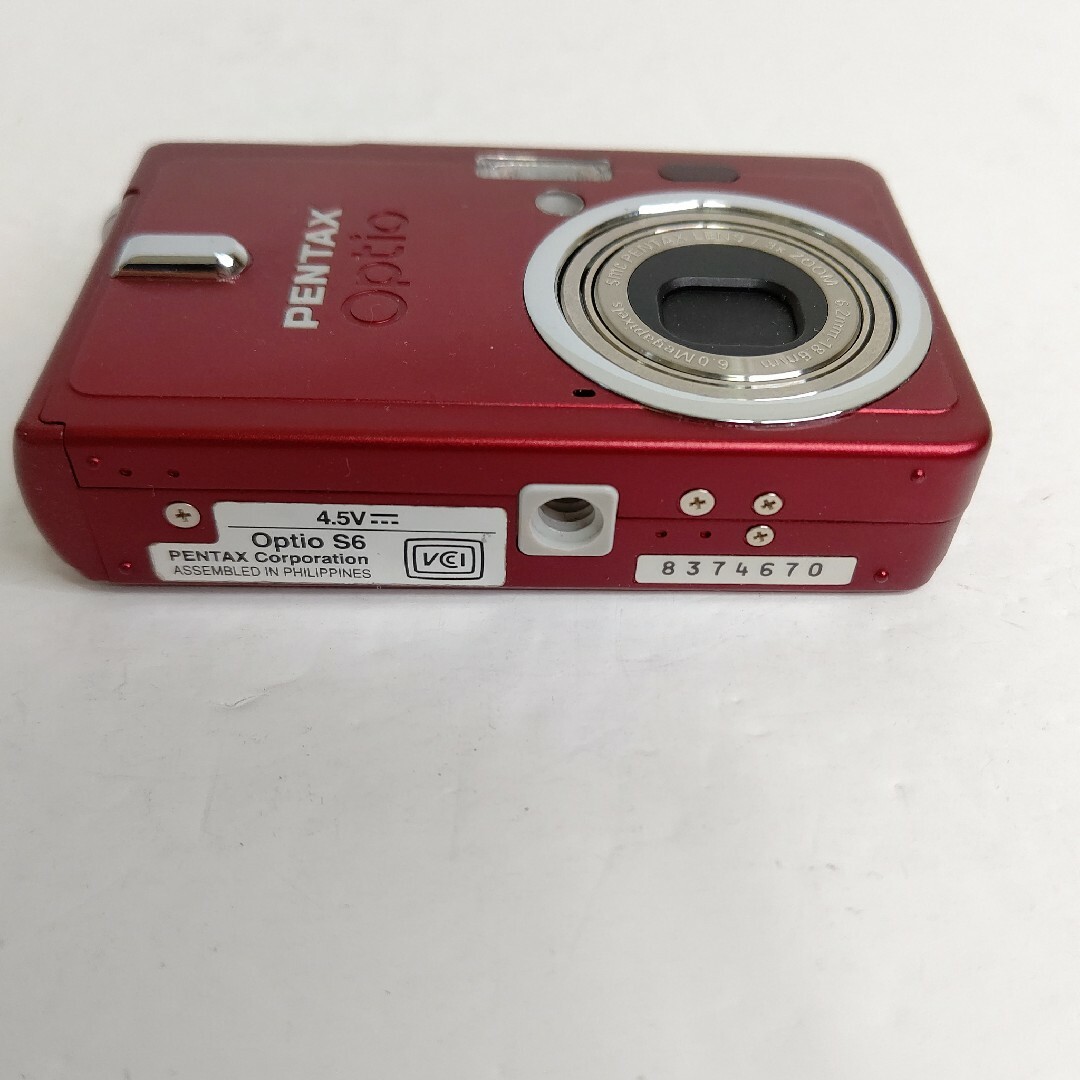 PENTAX(ペンタックス)のPENTAX Optio S6 WINERED 美品 デジタルカメラペンタックス スマホ/家電/カメラのカメラ(コンパクトデジタルカメラ)の商品写真