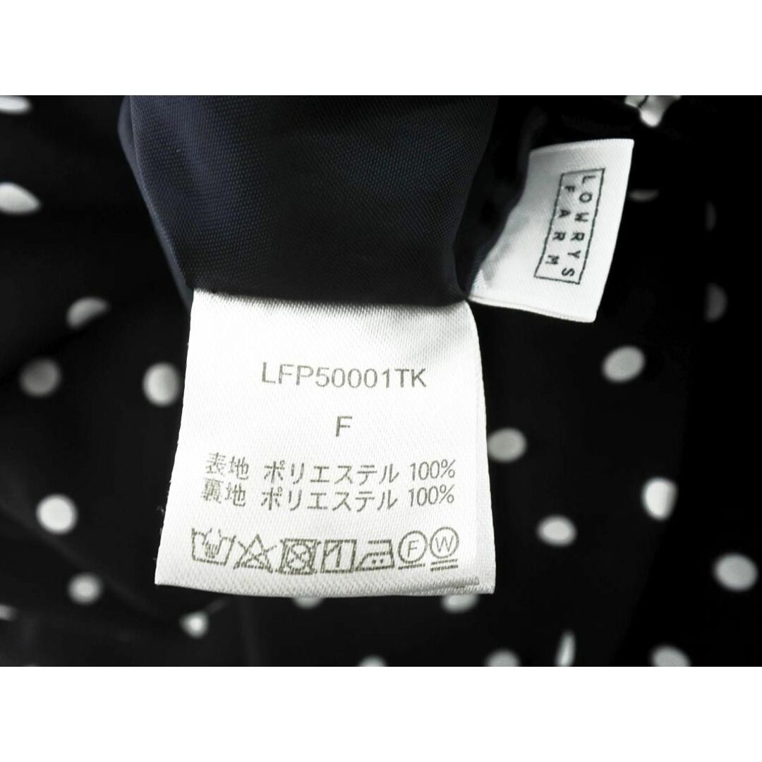 LOWRYS FARM(ローリーズファーム)のLOWRYS FARM ローリーズファーム ドット フロントボタン フレア スカート sizeF/濃紺 ■■ レディース レディースのスカート(ロングスカート)の商品写真