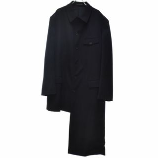 Yohji Yamamoto POUR HOMME ヨウジヤマモト プールオム 21SS ファスナーロングシャツコート ブラック 2