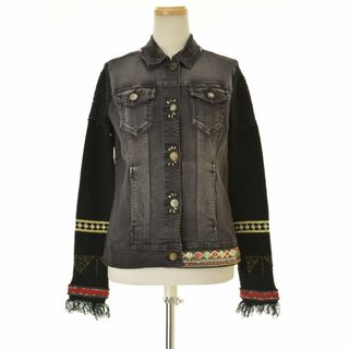 デシグアル(DESIGUAL)の【Desigual】DENIM JACKET  フリンジ刺繍デニムジャケット(Gジャン/デニムジャケット)