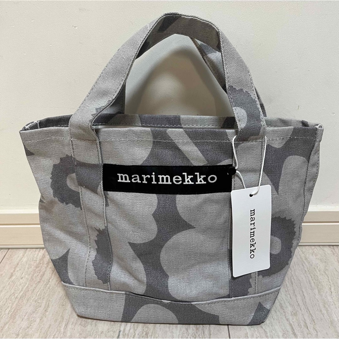 新品　marimekko  トートバッグ　セイディ　グレー　マリメッコ　ウニッコ