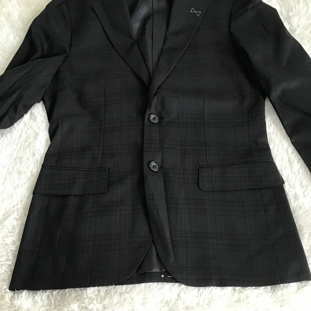 MEN'S BIGI(メンズビギ)のメンズビギ テーラードジャケット XSサイズ ブラック 新品 未使用 匿名配送 メンズのスーツ(スーツジャケット)の商品写真