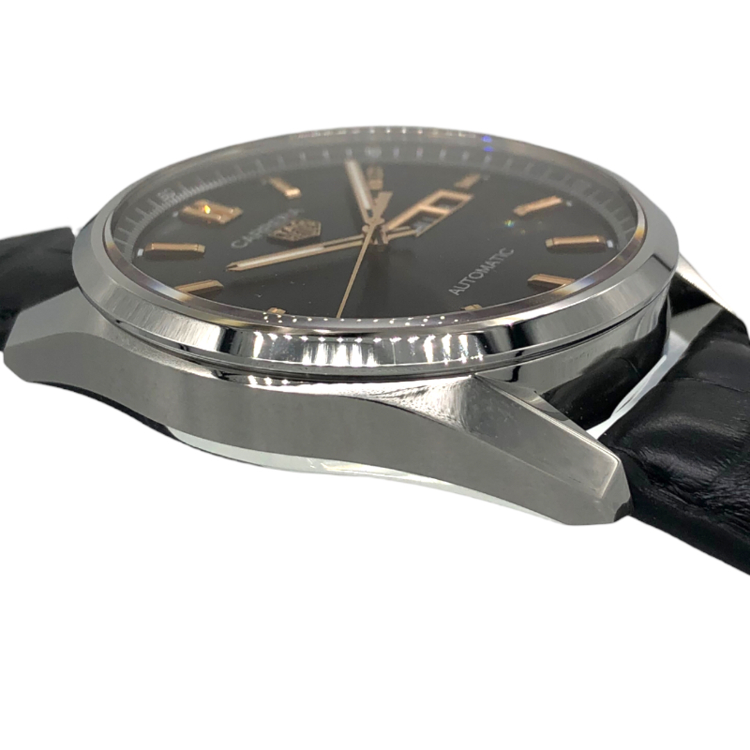 タグ・ホイヤー TAG HEUER カレラ キャリバー5 デイデイト WBN2013.FC6503 ブラック SS/アリゲーターレザーベルト メンズ 腕時計
