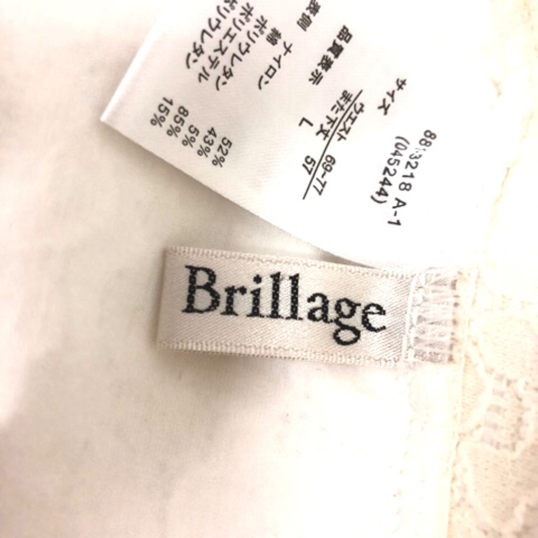 other(アザー)のBrillage パンツ ストレッチ レース クロップド丈 花柄 L ホワイト レディースのパンツ(その他)の商品写真