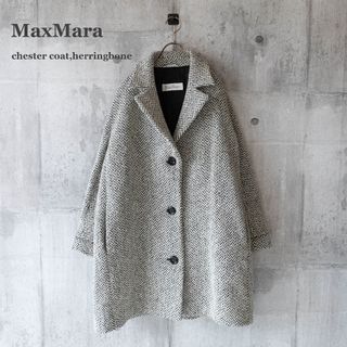 Max Mara - 【MaxMara】チェスターコート 白タグ ツイード ...