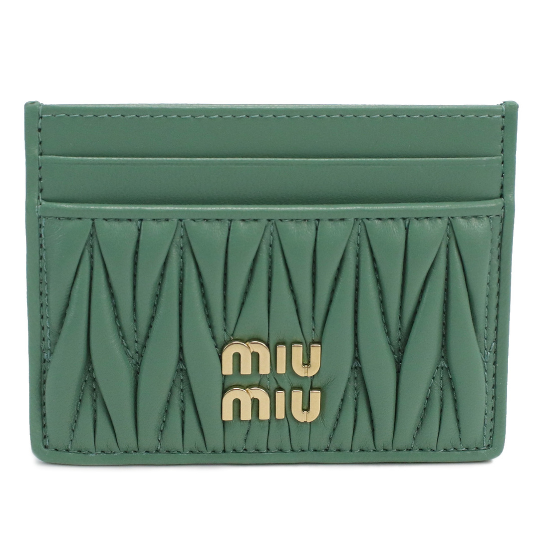 miumiu(ミュウミュウ)のMIUMIU ミュウミュウ 5MC076 カードケース SALVIA グリーン系 レディース レディースのファッション小物(パスケース/IDカードホルダー)の商品写真
