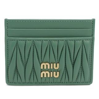 miumiu プリントマドラスレザー カードケース ブルー 専用