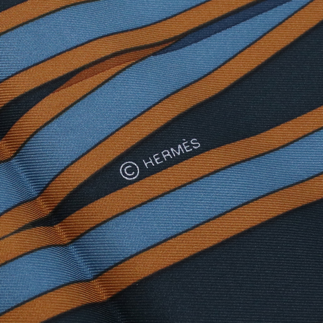 HERMES エルメス CARRE TWILL スカーフ ネイビー系 マルチカラー レディース