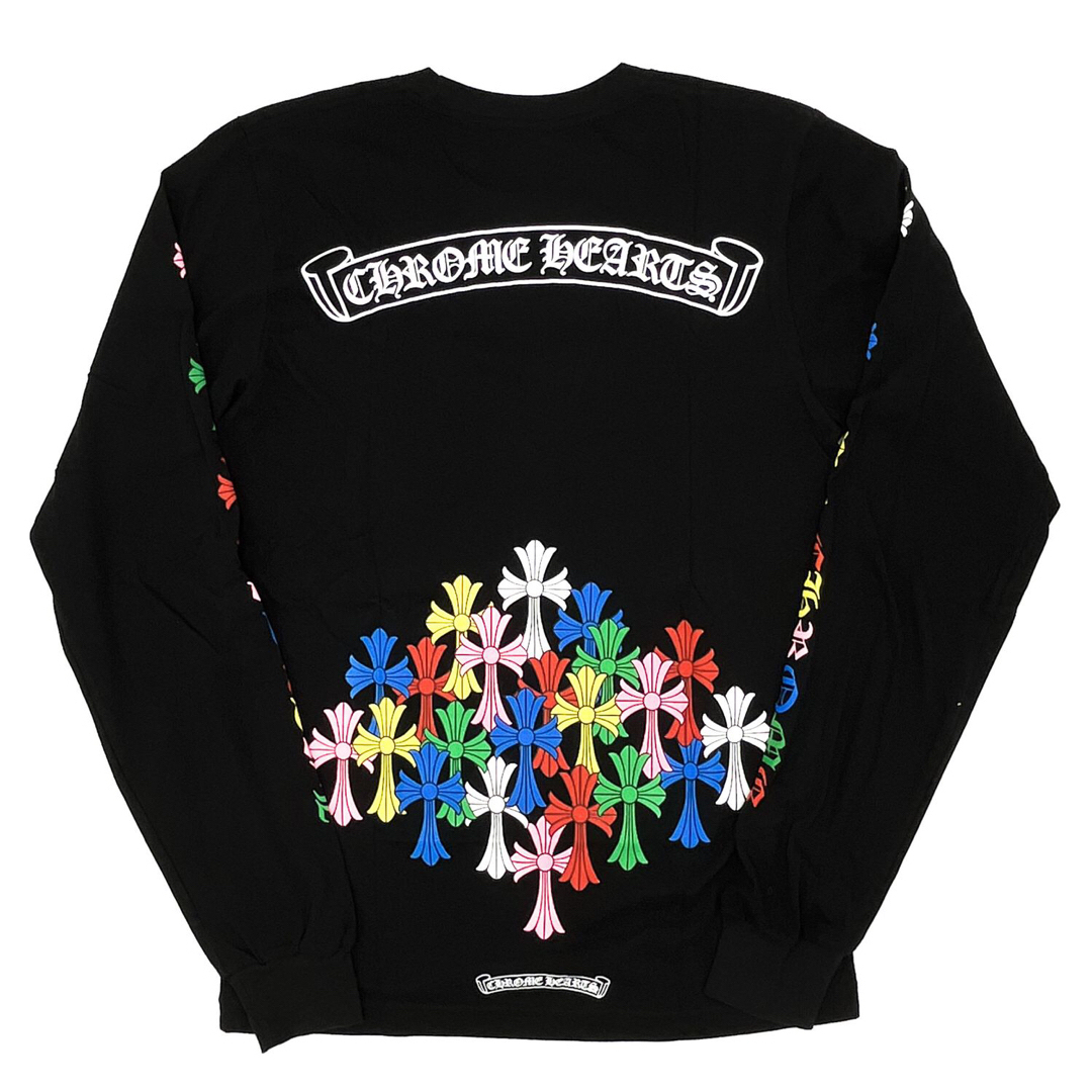 Chrome Hearts(クロムハーツ)のChrome Hearts マルチカラー クロス スクロール ロンT メンズのトップス(Tシャツ/カットソー(半袖/袖なし))の商品写真