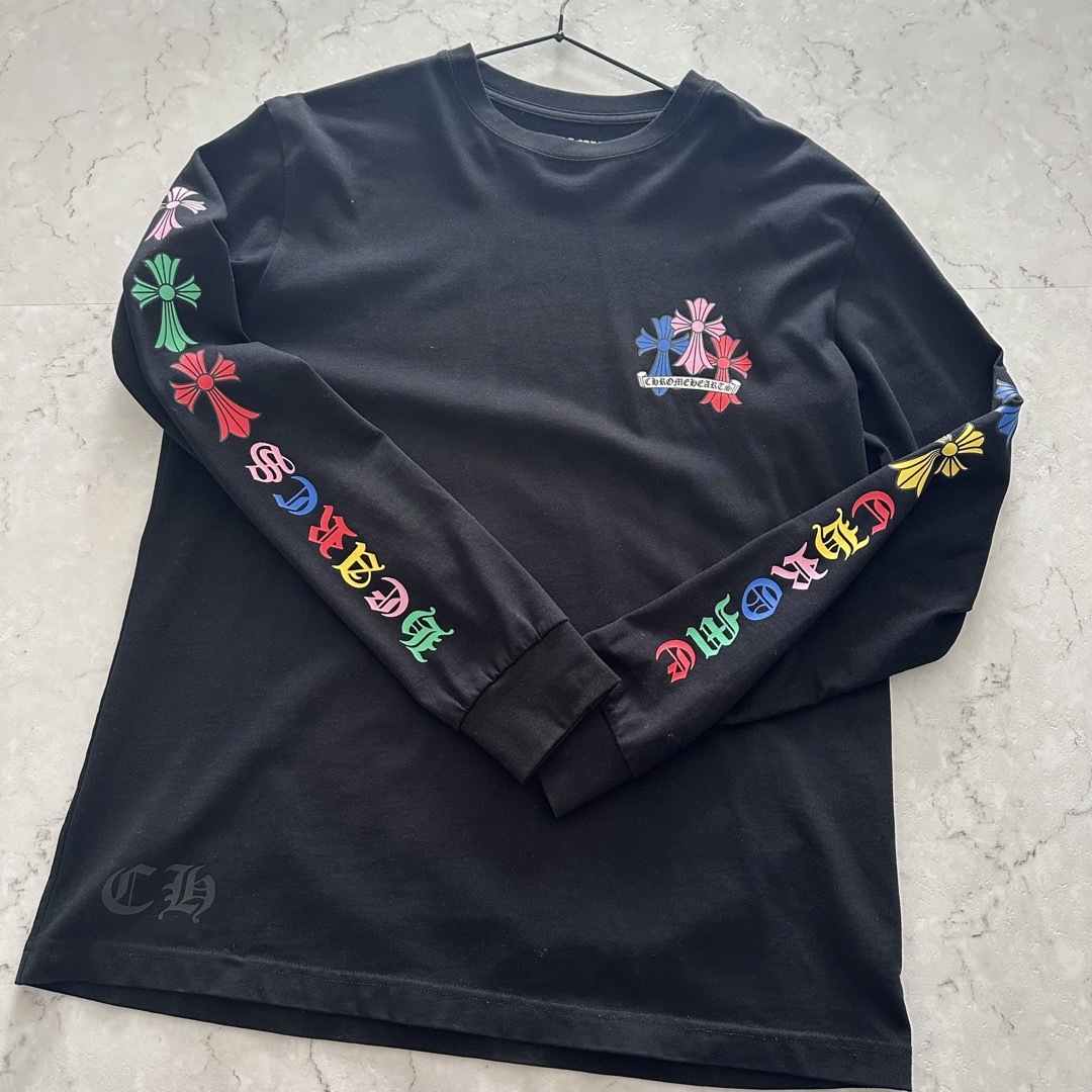 Chrome Hearts(クロムハーツ)のChrome Hearts マルチカラー クロス スクロール ロンT メンズのトップス(Tシャツ/カットソー(半袖/袖なし))の商品写真