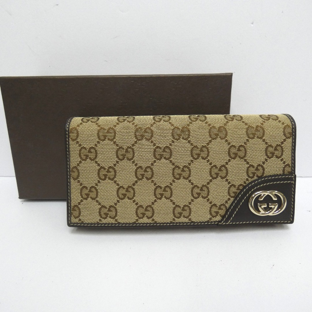 Gucci - グッチ 長財布 コンチネンタルウォレット GGキャンバス 二
