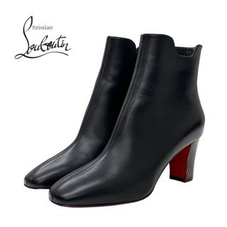 クリスチャン ルブタン／Christian Louboutin ブーティ ショートブーツ シューズ 靴 レディース 女性 女性用エナメル パテント レザー 革 本革 ブラック 黒  BELLE 85 PATENT SOFT ショートブーツ サイドジップ ハイヒール