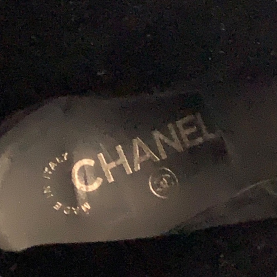 CHANEL(シャネル)のシャネル ブーツ ロングブーツ ファブリック ブラック レディースの靴/シューズ(ブーツ)の商品写真