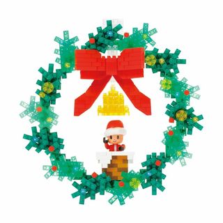 【在庫処分】ナノブロック クリスマスリース NBH_220(その他)