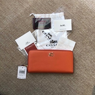 コーチ(COACH) レザー 財布(レディース)（オレンジ/橙色系）の通販 100