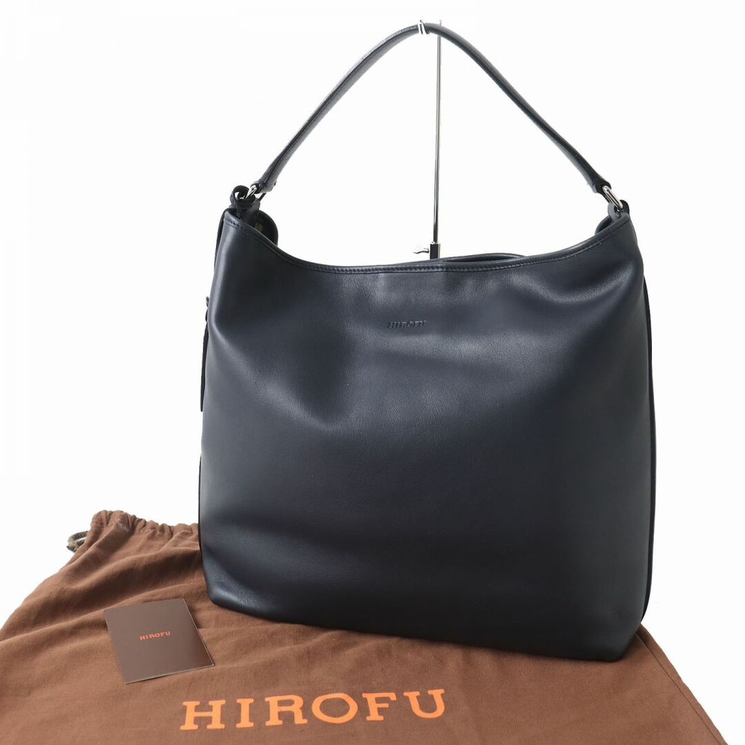 美品△イタリア製 HIROFU ヒロフ レディース ロゴ入り 大型 レザー