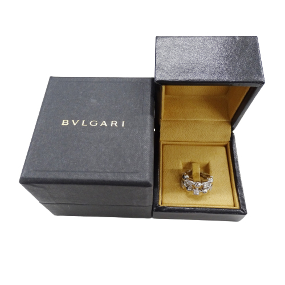 ブルガリ BVLGARI リング レディース ブランド 指輪 750WG ダイヤモンド ルチア ホワイトゴールド 約9号 ジュエリー 磨き済み