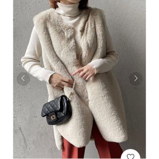 アンディコール(un dix cors)の【美品】アンディコール　ファー　ベスト(ベスト/ジレ)