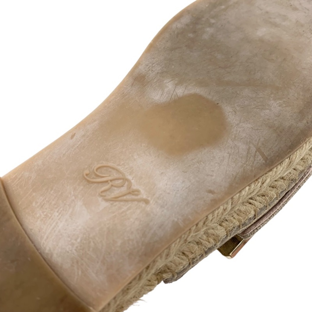ROGER VIVIER(ロジェヴィヴィエ)のロジェヴィヴィエ Roger Vivier サンダル 靴 シューズ リネン ベージュ フラットサンダル ストラスバックル ビジュー エスパドリーユ レディースの靴/シューズ(サンダル)の商品写真