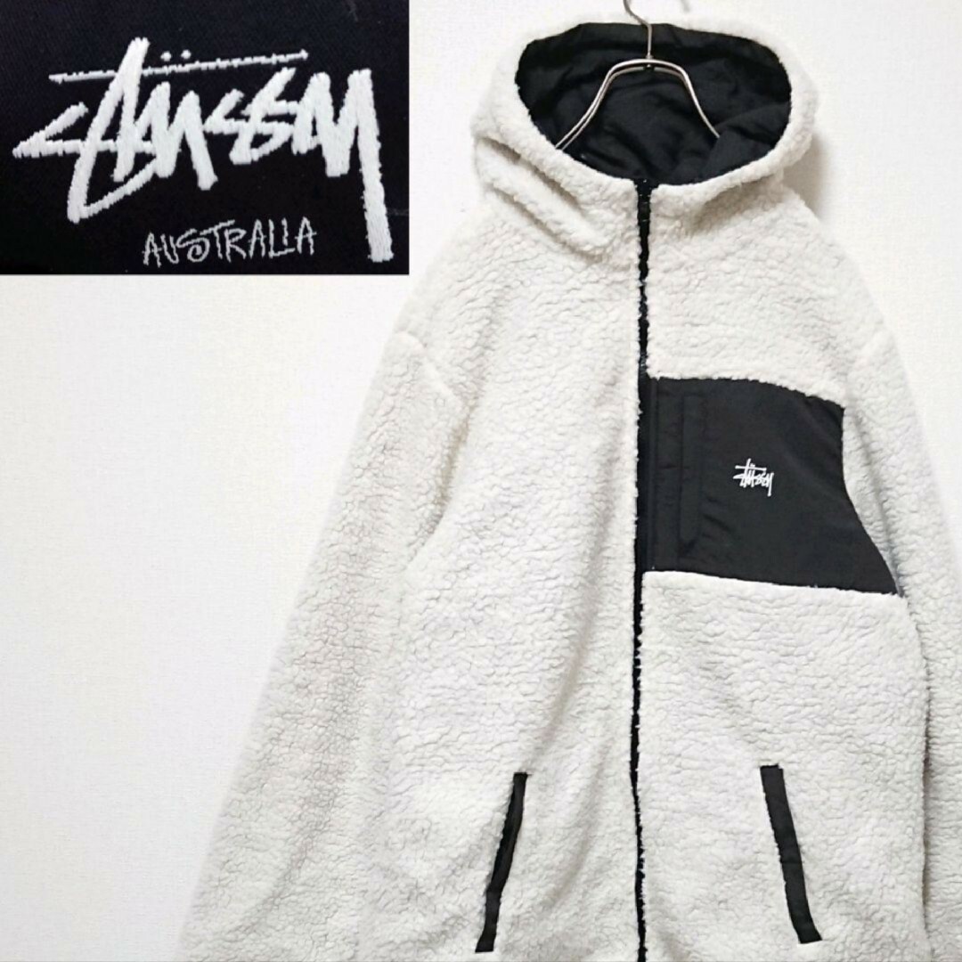 Stussy リバーシブルフリースジャケット　Black