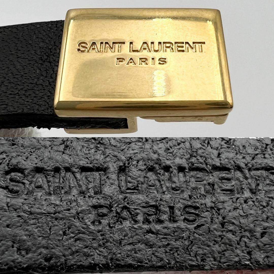 Saint Laurent(サンローラン)の【男女兼用】イブサンローラン　メンズ　レディース　ブレスレット　バングル　レザー レディースのアクセサリー(ブレスレット/バングル)の商品写真