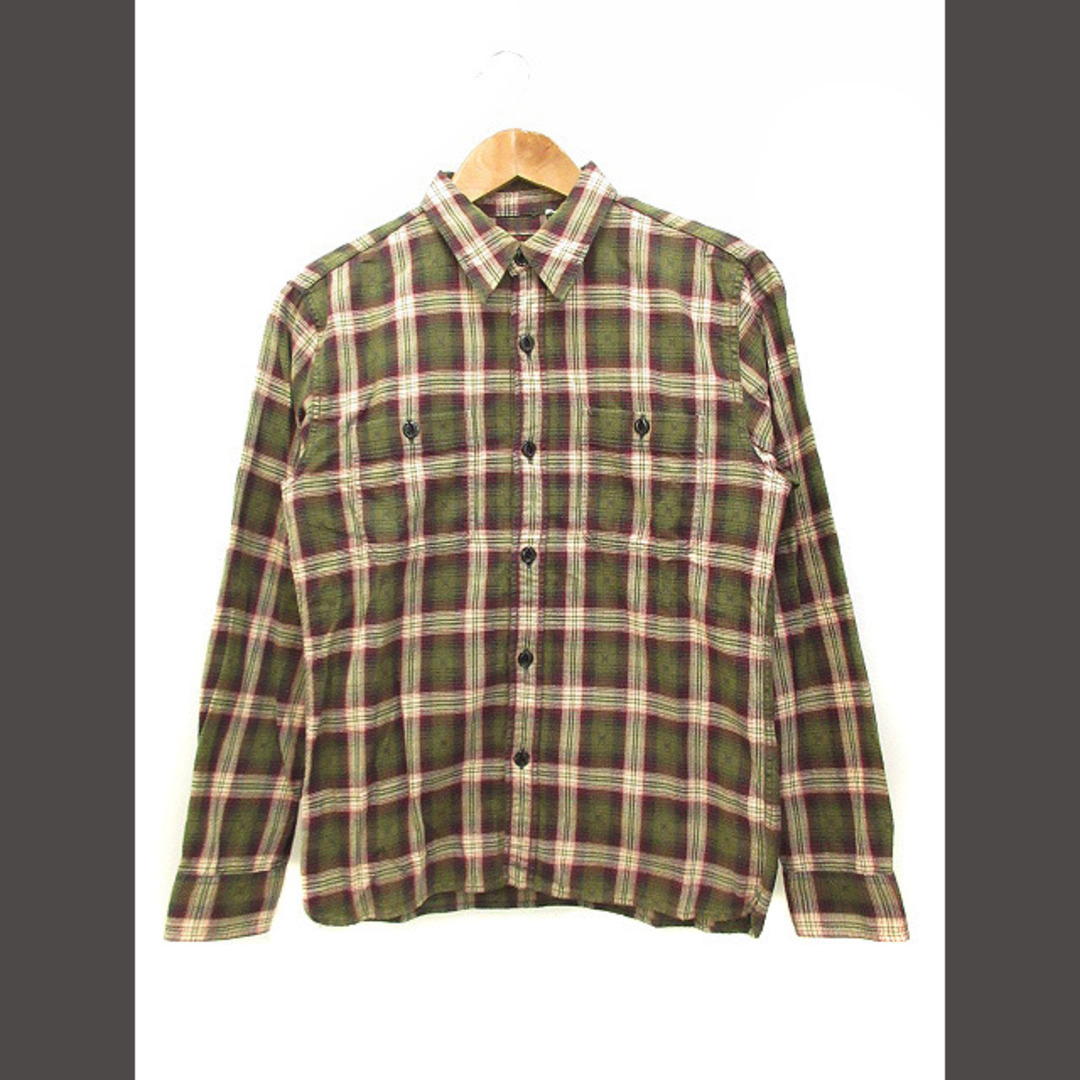 THE FLAT HEAD(フラットヘッド)のザ フラットヘッド 長袖シャツ ワークシャツ チェック グリーン 36 メンズのトップス(シャツ)の商品写真