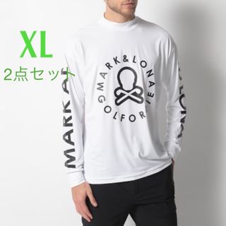 美品✨マークアンドロナ　ポロシャツ　総柄　ブランドロゴ　レッド　38(M)