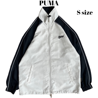 プーマ(PUMA)の90’s PUMA トラックジャケット ワンポイント ホワイト×ブラック(ジャージ)