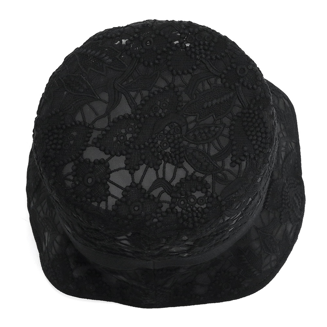 クリスチャンディオール D-BOBBY ボブハット バケット 帽子 58cm レース 刺繍 コットン ポリエステル ブラック 黒  32DBM923X148 Christian Dior（美品）