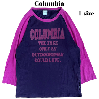 コロンビア(Columbia)のColumbia ラグランTシャツ 七分丈 パープル系(Tシャツ/カットソー(七分/長袖))