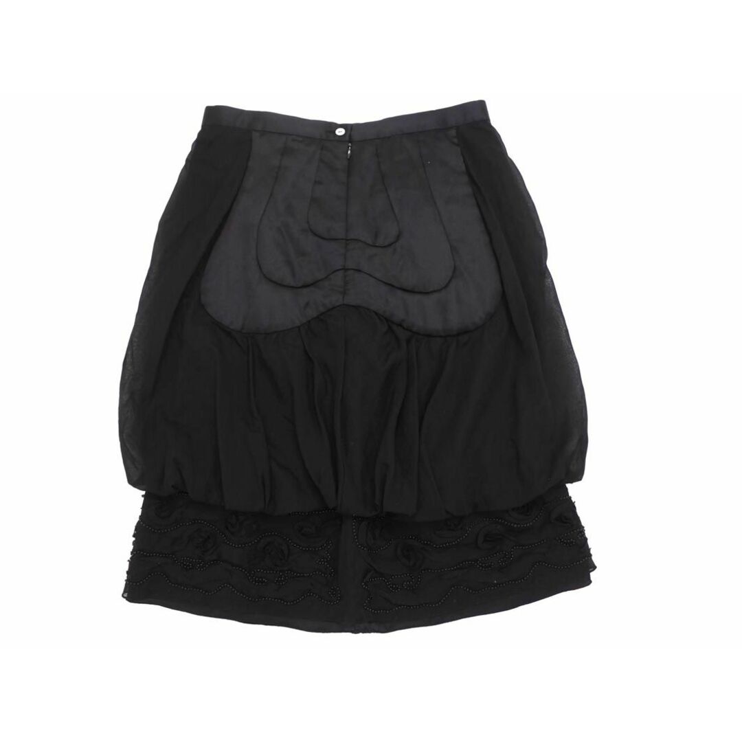 FRAPBOIS(フラボア)のフラボア シルク 切替 ビーズ コクーン スカート size0/黒 ■■ レディース レディースのスカート(ひざ丈スカート)の商品写真