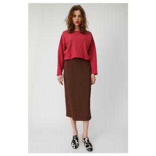 マウジー(moussy)のMOUSSY WRAP KNIT スカート(ロングスカート)