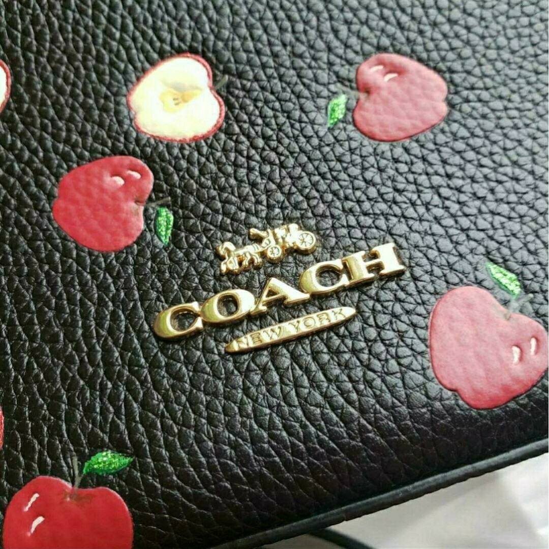 COACH カメラバッグ アップルプリント(BLACK) ★ 未使用品