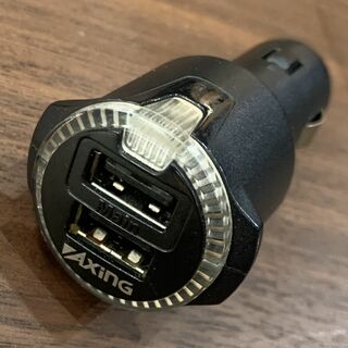 エレコム(ELECOM)のAxinG USB 2ポート 急速充電 カーチャージャー 多摩電子工業 ブラック(車内アクセサリ)