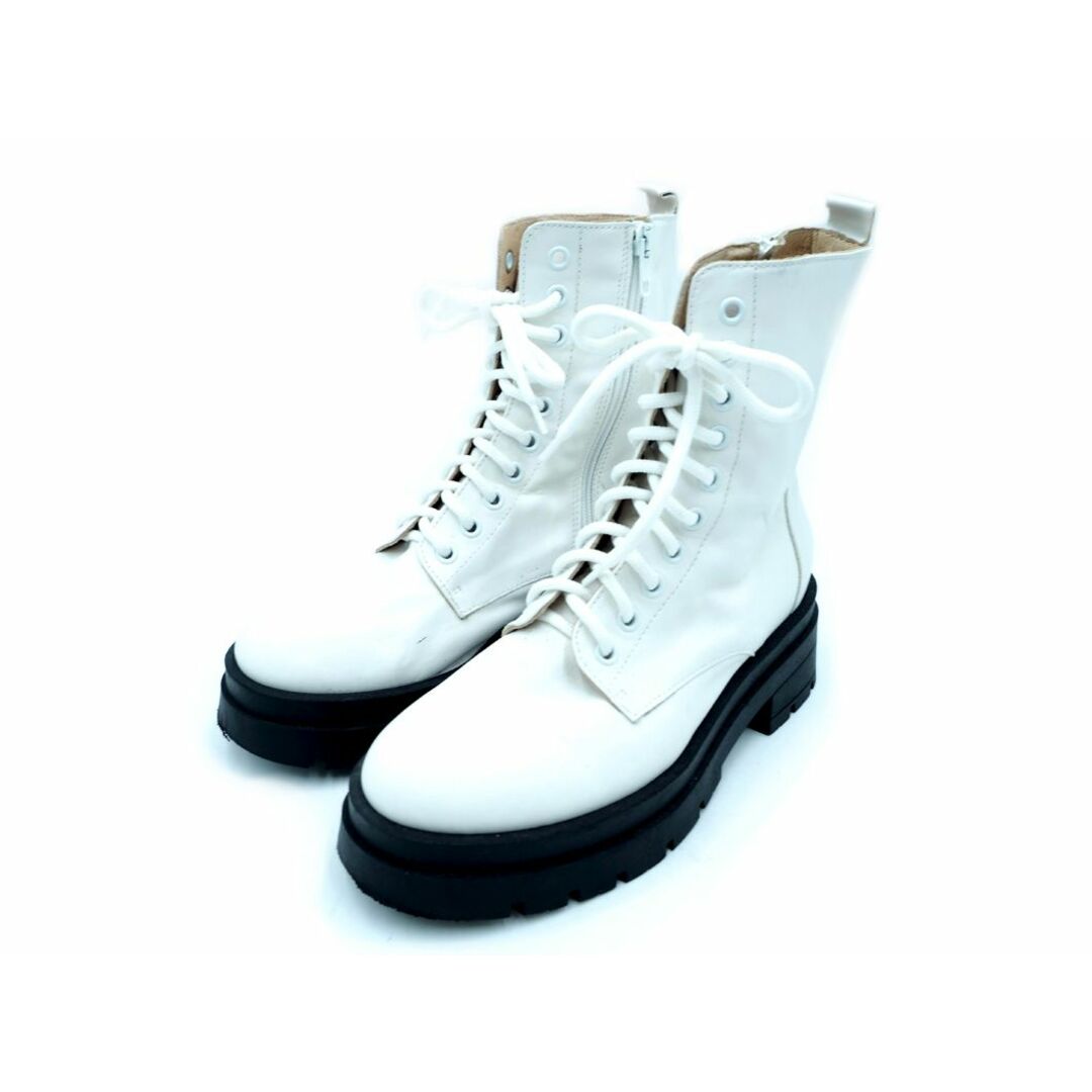 Ebarrito エバリート レースアップ ブーツ size36（22.5ｃｍくらい）/白 ■■ レディース レディースの靴/シューズ(ブーツ)の商品写真