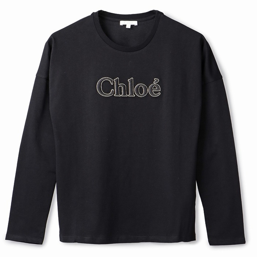 Chloe(クロエ)のクロエ CHLOE 【大人もOK】キッズ 長袖Tシャツ ロゴ カットソー ロングTシャツ ロンT 2023年秋冬新作 C15E32 0003 09B キッズ/ベビー/マタニティのキッズ服女の子用(90cm~)(Tシャツ/カットソー)の商品写真