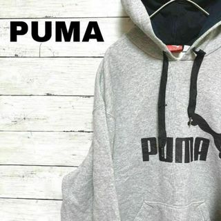 PUMA - 35j PUMA スウェットパーカー ビッグロゴ フーディ ポケット 裏