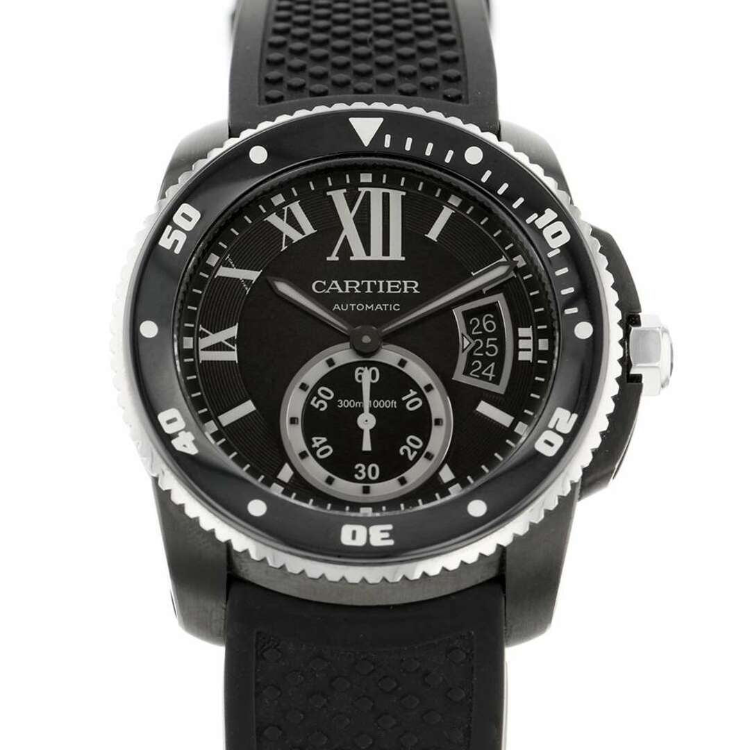 11秒日差カルティエ カリブル ドゥ カルティエ ダイバー WSCA0006 Cartier 腕時計 黒文字盤