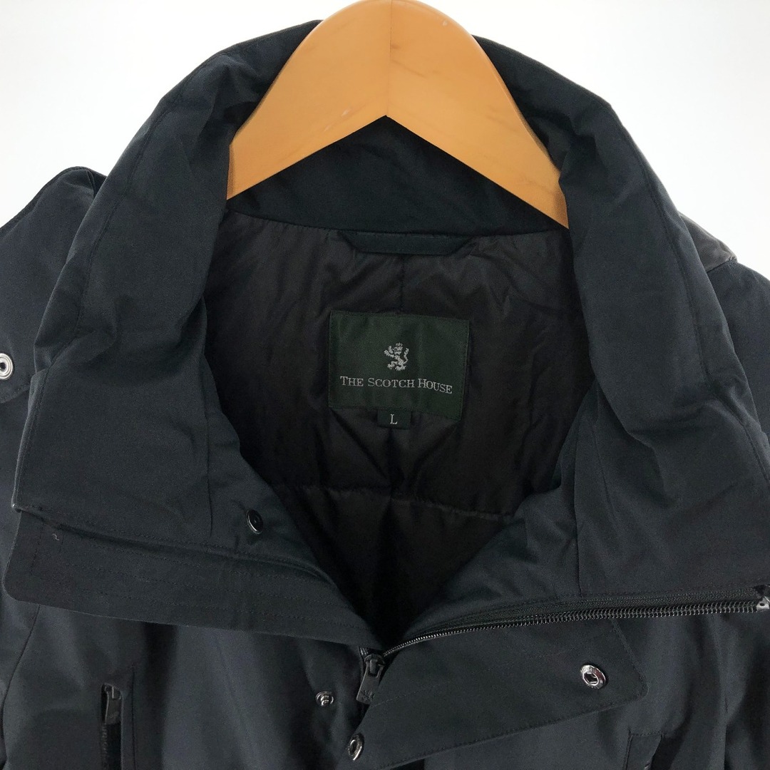 〇〇THE SCOTCH HOUSE ザスコッチハウス GORE-TEX メンズ コート ダウンコート サイズL ネイビー